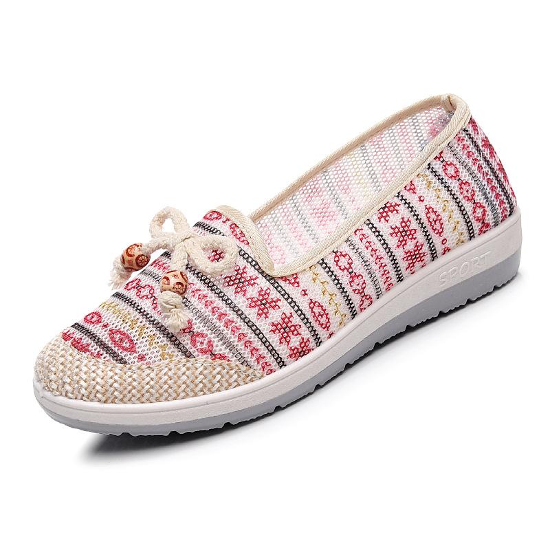 New women's net shoes single shoes versatile non-slip soft sole breathable and comfortable one-pedal shoes