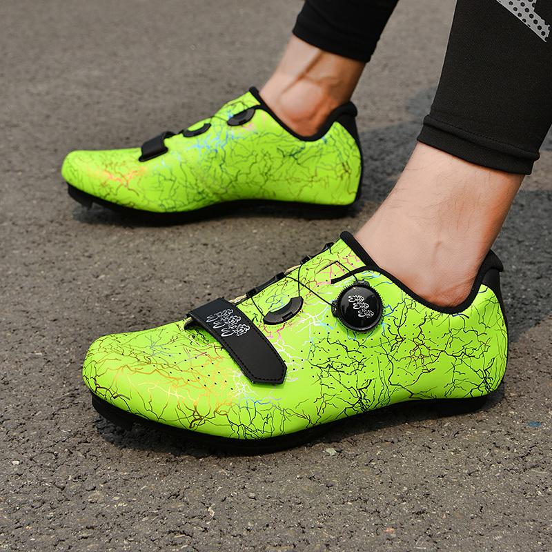Fashion Cycling Shop Wmen's/Men's Road Bike Cycling Selflocking Shoes Breathable Nonslip Sneakers Large Size Shoes 46.47