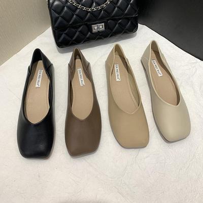 Mode Mode Chaussure Femme Printemps Nouveau Chaussures Plates Rondes Simples Chaussure Cuir Femme Confort Chaussures Décontractées Femme Antidérapantes Chaussure Mary Jane