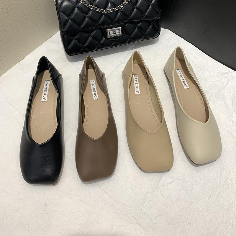 Doudou shoes women's shoes 2025 spring and autumn new loafers one-pedal lazy shoes grandma shoes flat evening shoes single shoes