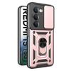 For Xiaomi Redmi 15 5G (Global) (169mm) Case Kickstand PC+TPU Phone Cover with Camera Lens Slider - Blue