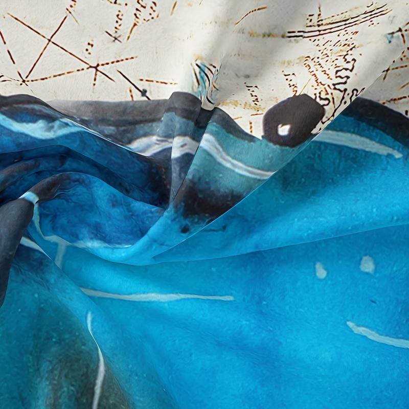 3pcs Vintage Nautical Duvet Cover Set 3D Printed Crab Sea Life Duvet Cover With Pillowcase, Soft And Comfortable Bedding Set