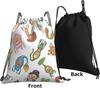 Barasu Kobito Zukan Gym Sack, Knapsack, Drawstring Bag, Lightweight, Waterproof, Travel, Outdoor, Sports, Gym Bag, Exercise Training, Unisex, Large Ca