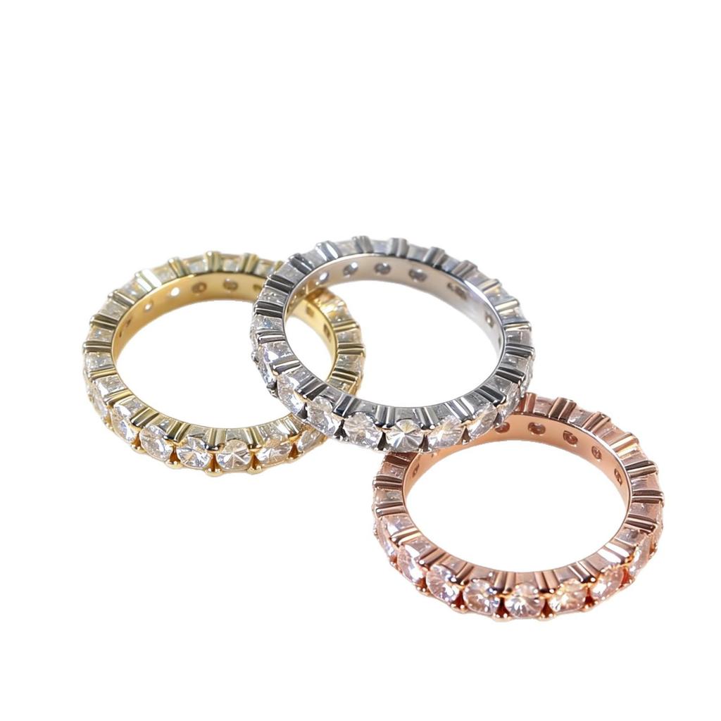 Luxurious European and American Trendy Full Diamond Ring for Women - Super Shiny Index Finger Jewelry