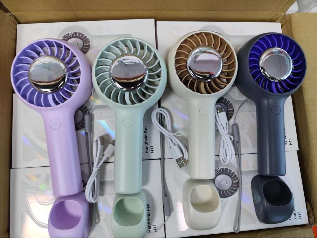 Five-Speed Portable High-Power Handheld & Desktop Fan with Display Screen