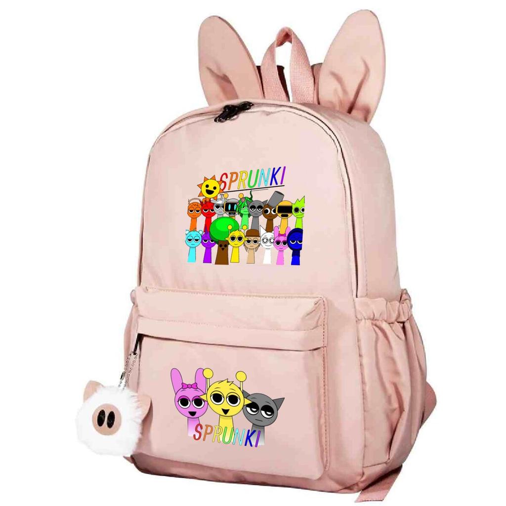 Campus Schoolbag Primary And Secondary School Students Cute Rabbit Ears Personalized Backpack Cartoon Printing