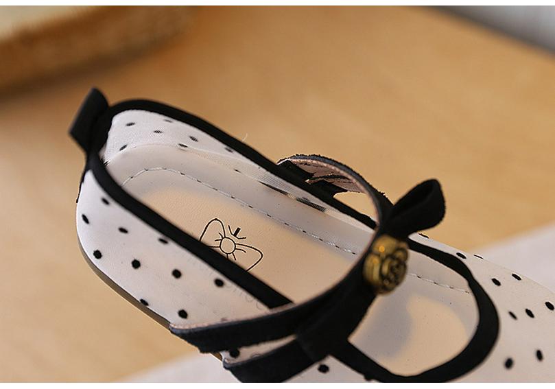 Women's 2026 Spring French Polka Dot Mesh Mary Jane Flats for Children