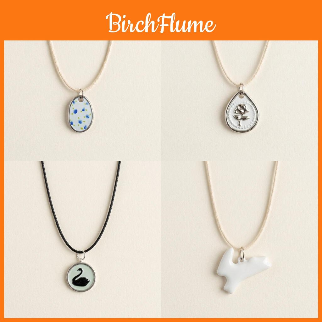 Stainless Steel Bunny Pendant Necklace With Floral Prints For Casual Women Summer
