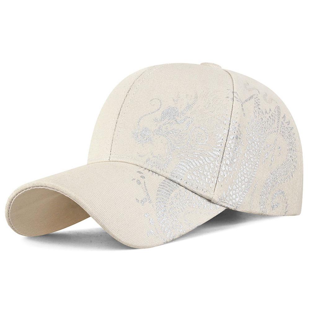 Printing Chinese Dragon Baseball Caps For Women Versatile Cotton Snapback Hat Outdoor Sun Protection Cap Adjustable Hip-Hop Hat