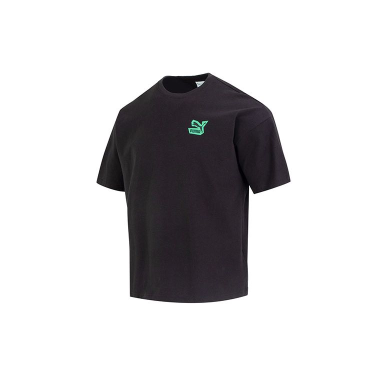 Puma Classics Street Sport Shortsleeve Tee With Brand Logo Print Men Tops Black 539958-01