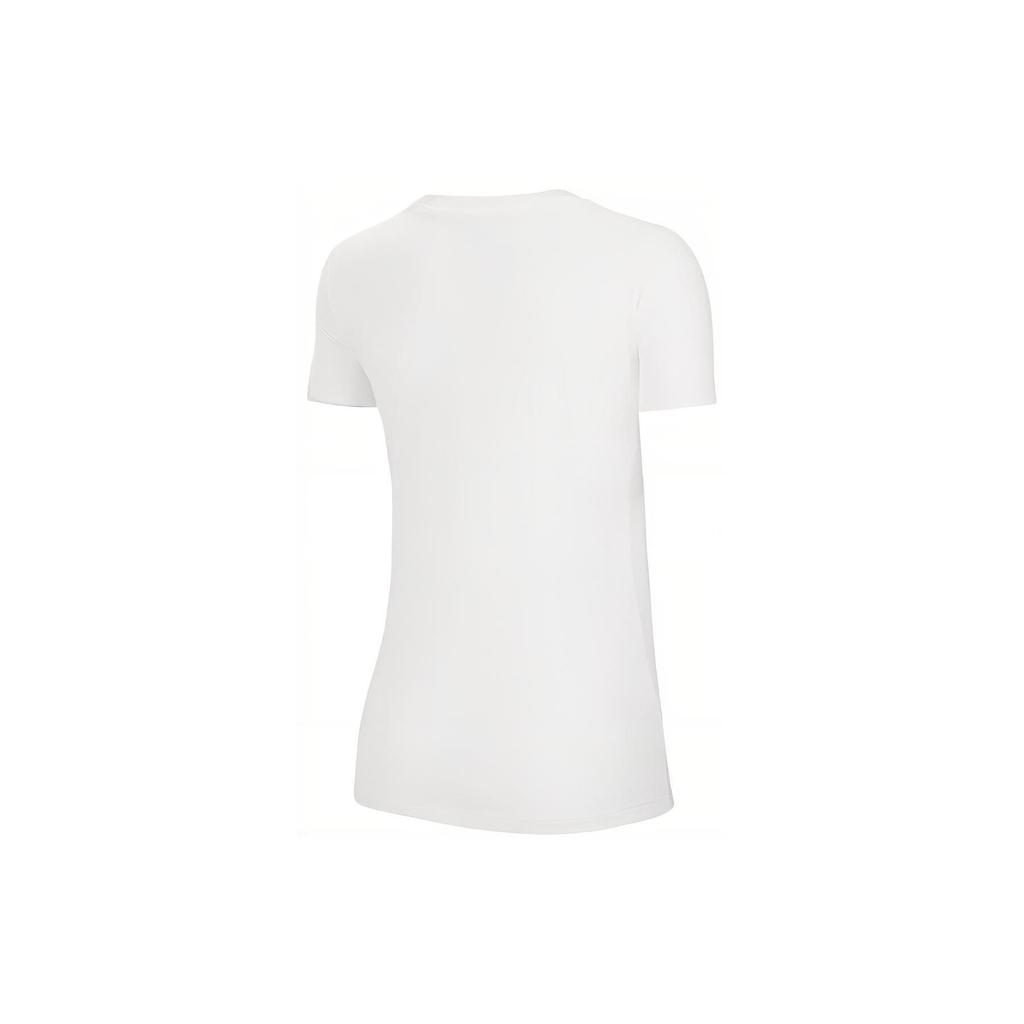 Nike Logo Buchstaben Print Rundhals Kurzarm T-Shirt Damen Tops Weiß CQ0961-100