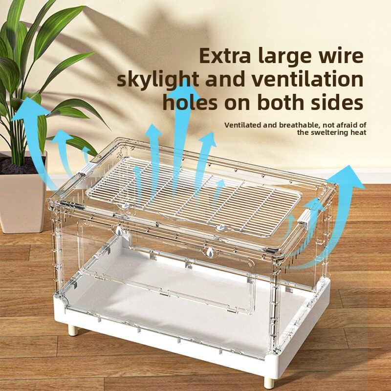 70cm Transparent Acrylic Hamster Cage Large Habitat for Syrian Hamsters Spacious Hedgehog Enclosure Clear Modular Rodent Home