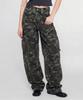 CHICKS Pantaloni Larghi Utility Camo Urbano Grigio Chiaro