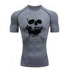Skeleton Men's Sports T-Shirt Training Gym Jogging Running Workout Compression Rashgard Tops Tee Quick Dry Short Sleeve T Shirt