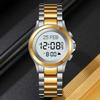 Stainless steel digital watch business fashion multi-function electronic prayer watch, waterproof watch