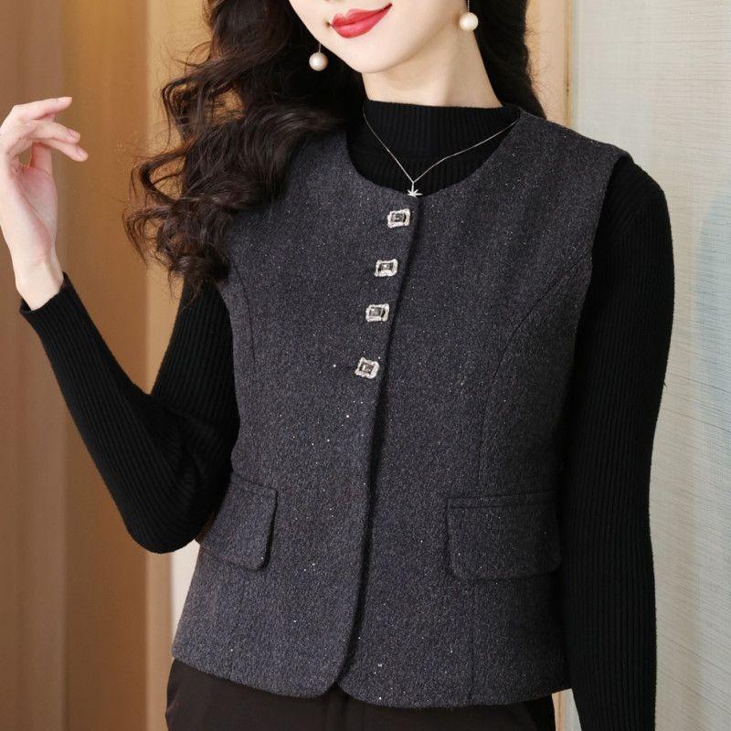 Spring and Autumn New Style Fashionable Outerwear Fashionable Unique Beautiful Stacked Vest for Women