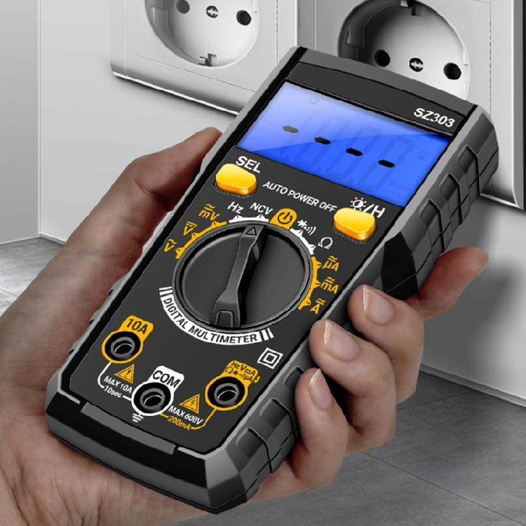 Handheld Digital Multimeter Digital Backlights Ammeter Voltmeter Ohm Voltages Tester Meter for Electrican