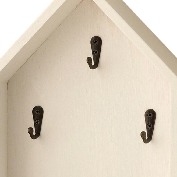 Multi Hook Wooden Key Organizer Metal Accent Entryway Key Holder Wall Mounted Storage Solution For Small Spaces