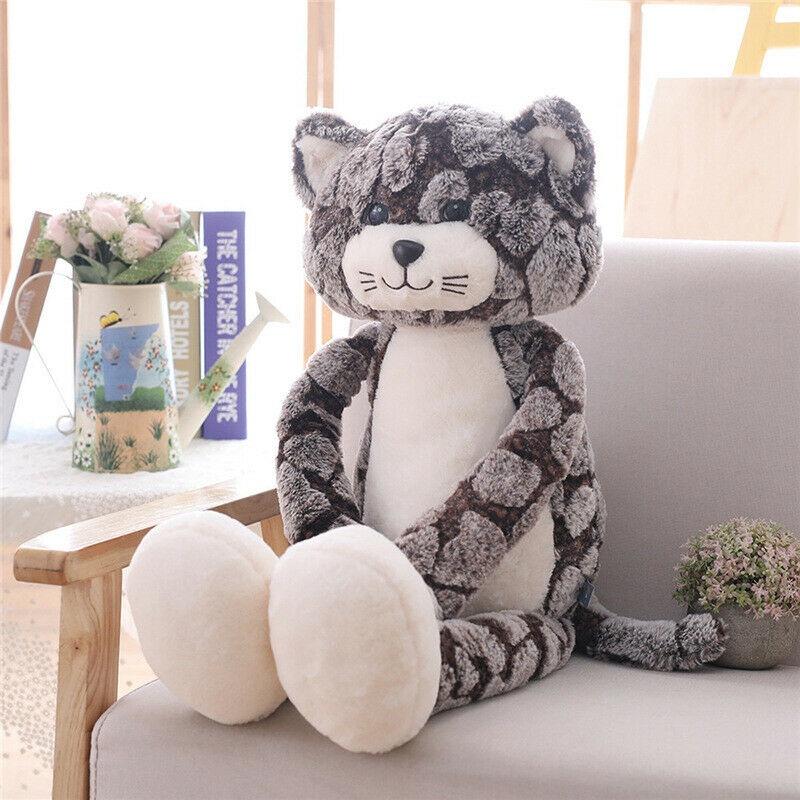

Pillow Doll Cat Doll Soft Xmas Plush Toy Child Gift Size Girls Cool Stuffed Cat Cool Kat Brown,50cm/19.6in
