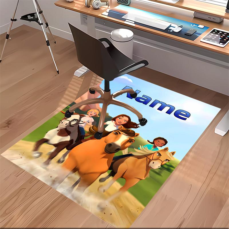 Custom personalization Spirit Riding Free Print Area Rug - Soft, Washable Non-Slip Indoor Mat,Living Room,Home&Office Decorative Rug