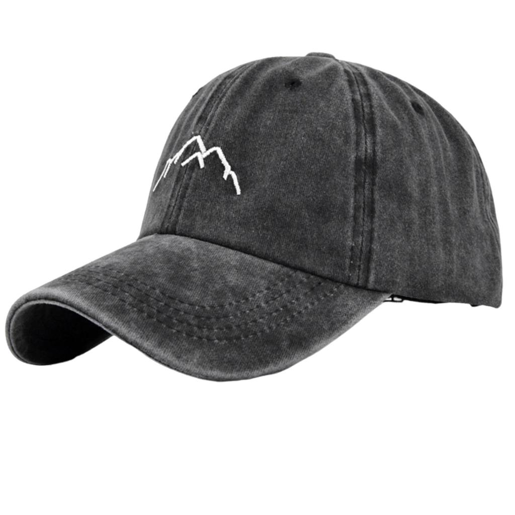 Outdoor Sunproof Baseball Hat with Embroidery Mountain Adult Breathable Visor Hat Teen Sunproof Hat for Cycling Hiking