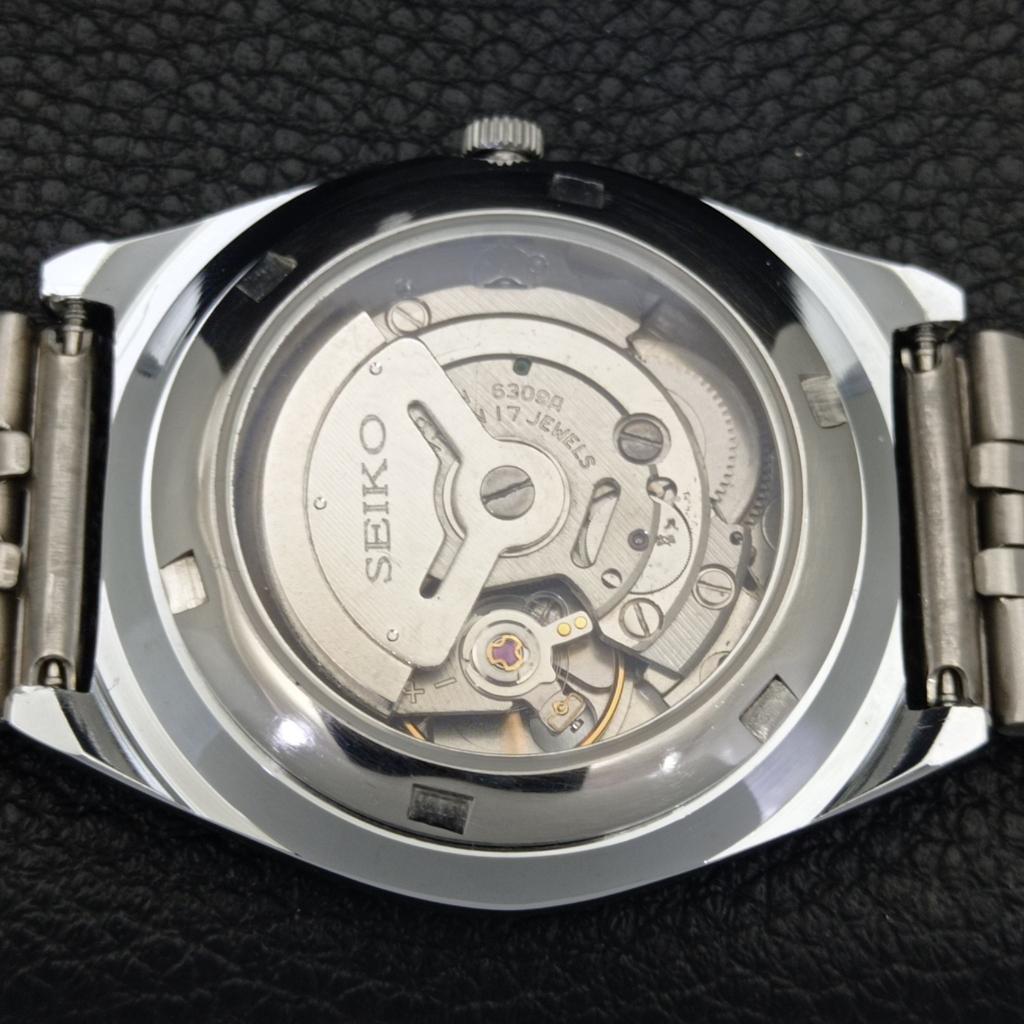 JAPAN VINTAGE REFURBISHED SEIKO 5 AUTOMATIC 6309A MENS BLACK WATCH A441349-5 Sk-a441349