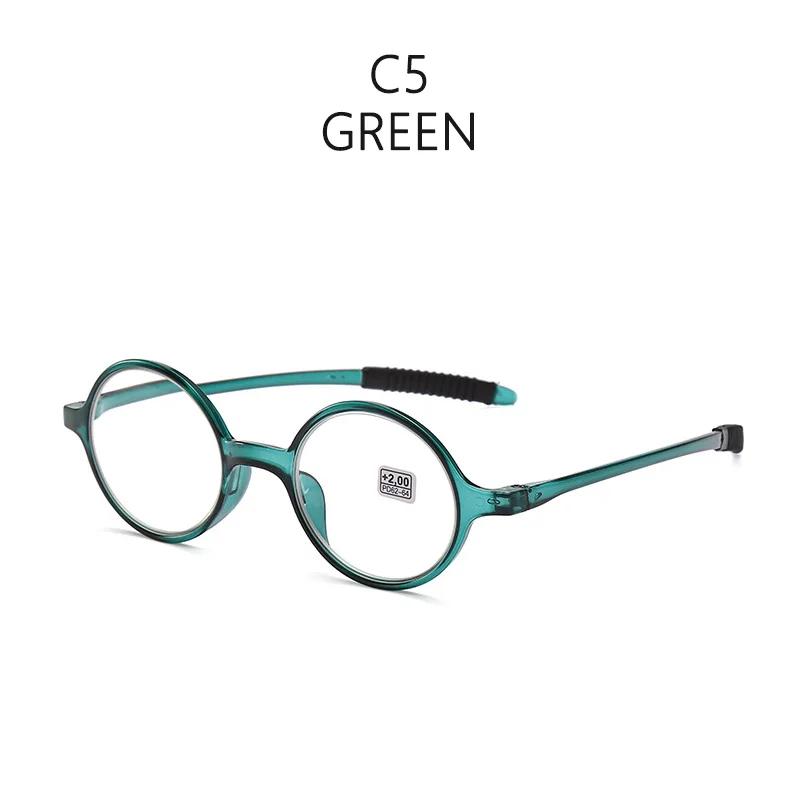 Colorful Black Women's Small Round TR90 Reading Glasses Presbyopic Magnifier Ultralight Far Sight Eyewear +10 To +40 Diopters