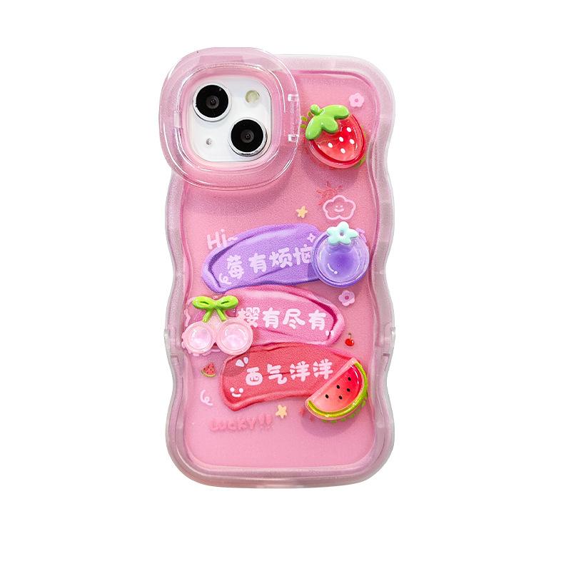 The "Berry Worries" Figurine Is Compatible with Apple 13 Phone Cases, Huawei Pura70pro Dual Stand, 15 Cute, 16 Niche X