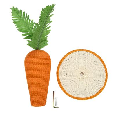 Cat Scratching Post Carrot Sisal Vertical Carrot Cat Climbing Frame for Indoor Cats Kitty Training