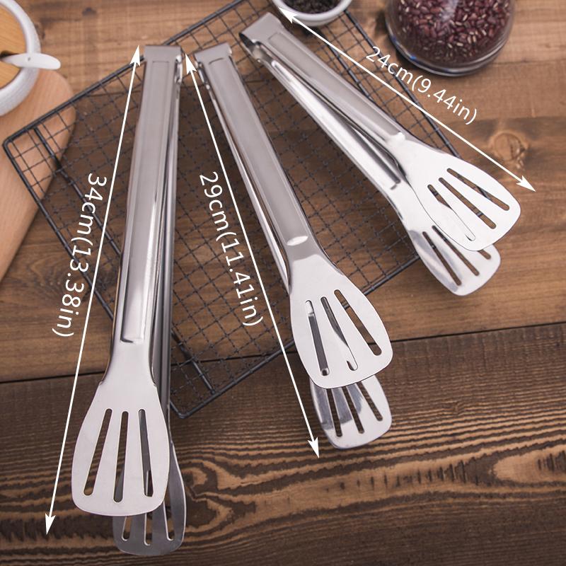 Stainless Steel Food Tongs Bbq Kitchen Utensils Buffet Cooking Tools Anti Heat Bread Clip Pastry Clamp Barbecue Kitchen Tongs