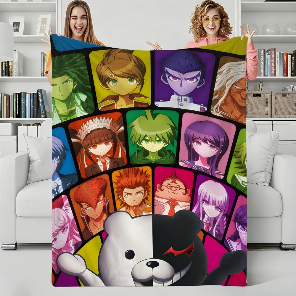 Game S-Super Danganronpas Throw Flannel Blanket Perfect for Sofa Office Bed Travel Sleep Read Relax Camping four season use