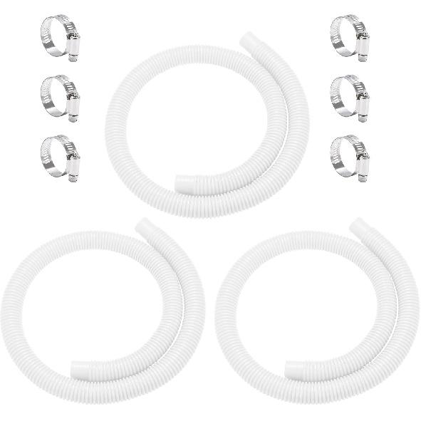 Pool Pump Hoses 1.25 Inch X 59 Inch Filter Pump Replacement Pool Hose For Above Ground Pools Flexible PE Tube For Swimming Systems (4 Pcs Blue)