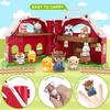 Farm Animals Big Barn Toy for 1 2 3 Year Old, Toddler Educational Montessori Toys, Farm Pretend Playset with Barn & Farmer, Christmas Birthday Easter