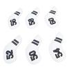 6PCS Golf Club Head Covers PU Leather Abrasion Resistant Clear Numbers Golf Iron Covers Set for