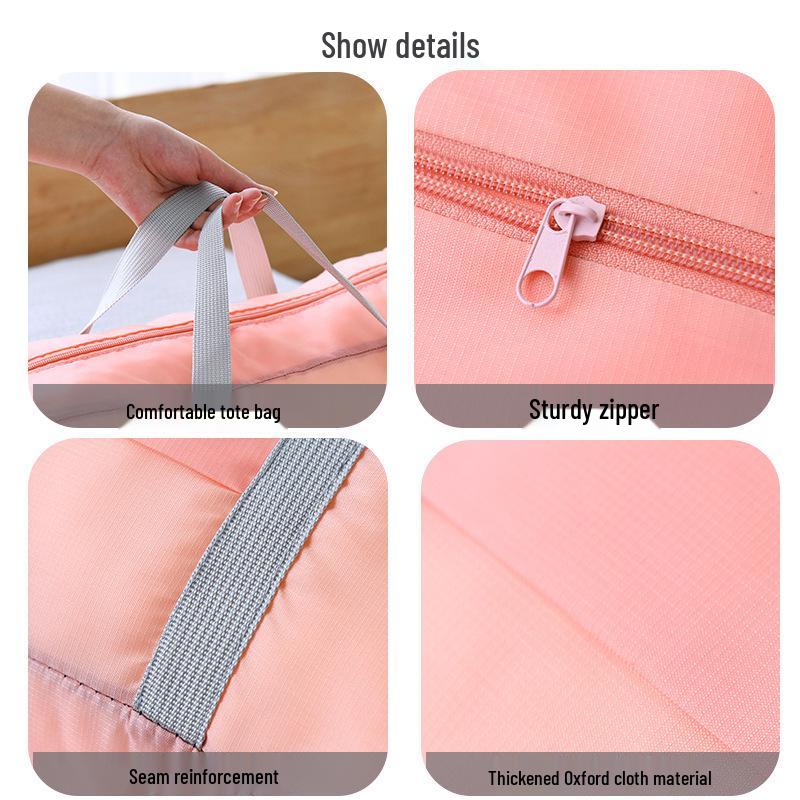 Large Capacity Folding Luggage Bag with Trolley Sleeve