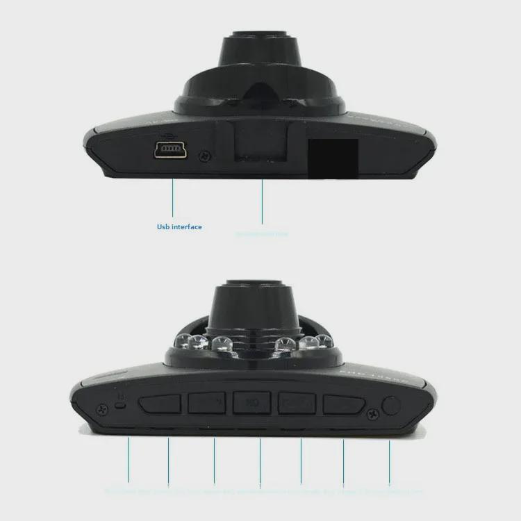 Câmera de painel de lente dupla com visão noturna G30 HD com imagem reversa, monitor de estacionamento e gravação em loop
