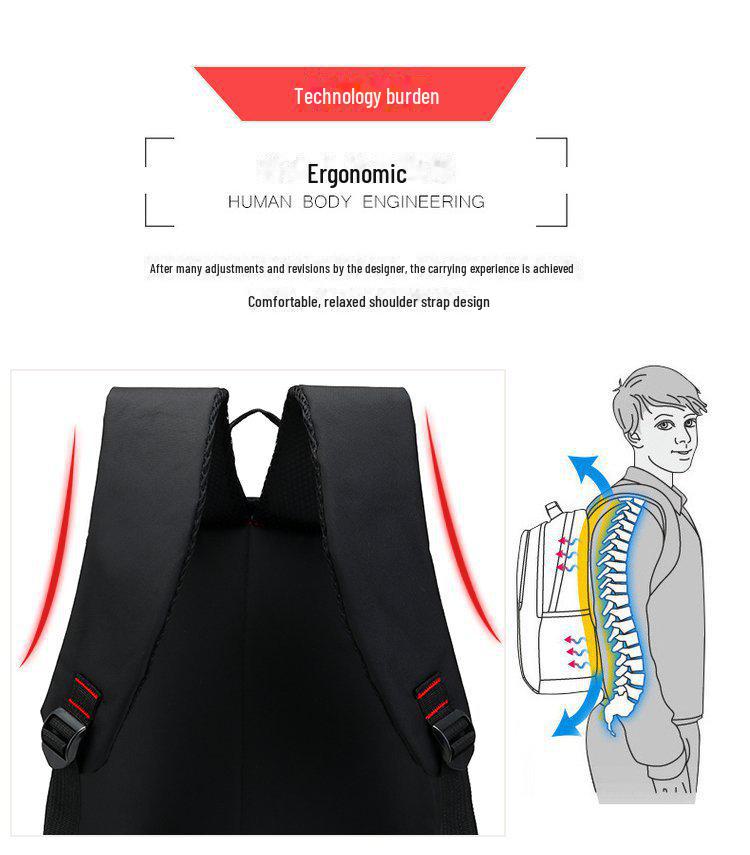 Men's Large-Capacity Computer Backpack for Short-Distance Commutes and Outdoor Activities
