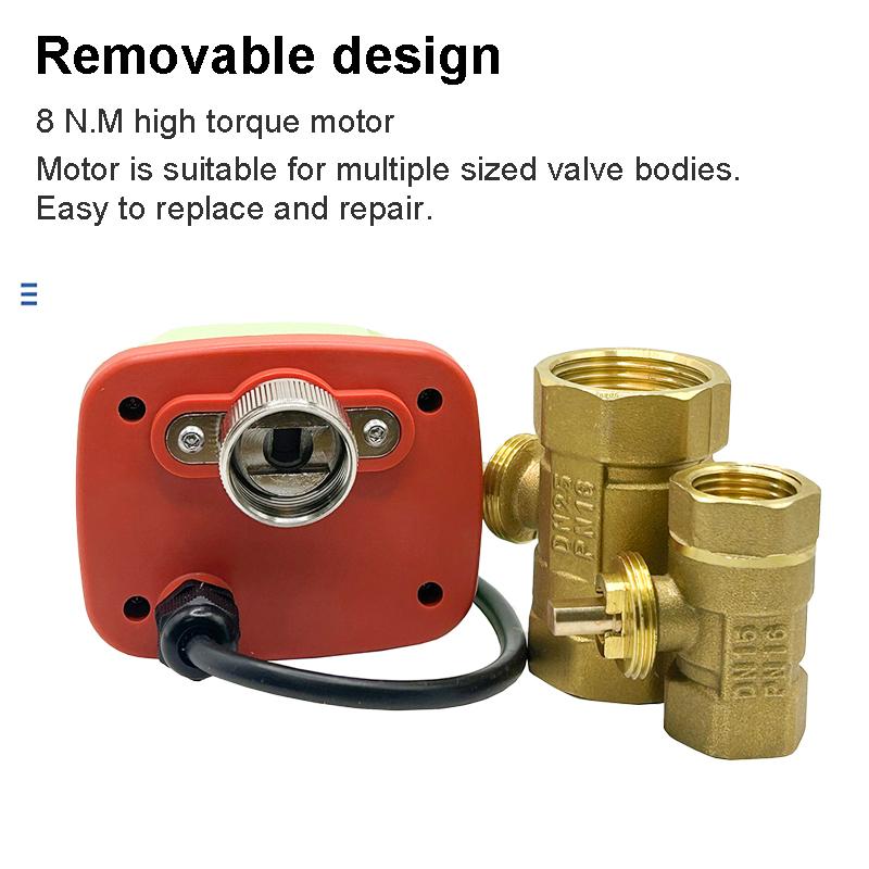 1/2" 3/4" 1" 2" IP65 Waterproof Motorized Ball Valve 220V 12V 24V Brass Electric Ball Valve 3 Wire/2 Wire Ball Valves