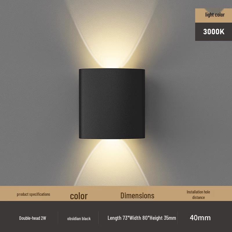 

Super Bright Waterproof Dual-Head Outdoor Wall Light for Bedroom, Living Room, Corridor, and Exterior Décor