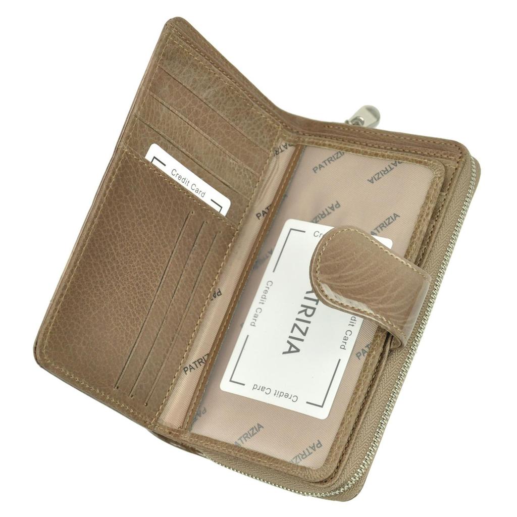 Vertikaler großer Leder-Damenportemonnaie PATRIZIA RFID