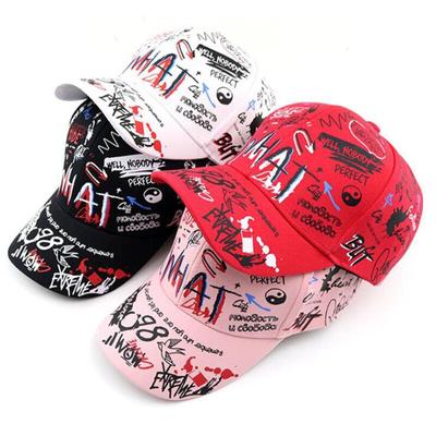 Kids Children Baseball Cap For Boy Girl 2 -6 Years Baby Hat New Design Graffiti Letters Hip -Hop Caps Casual Boys Girls Fashion