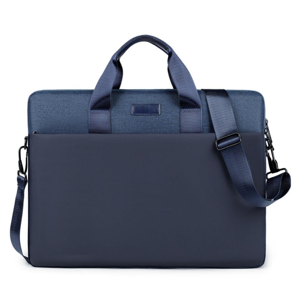 

With Shoulder Strap Portable Laptop Bags with Handle Shockproof Business Laptop Bag Briefcase Waterproof Laptop Shoulder Bag within 14in синій