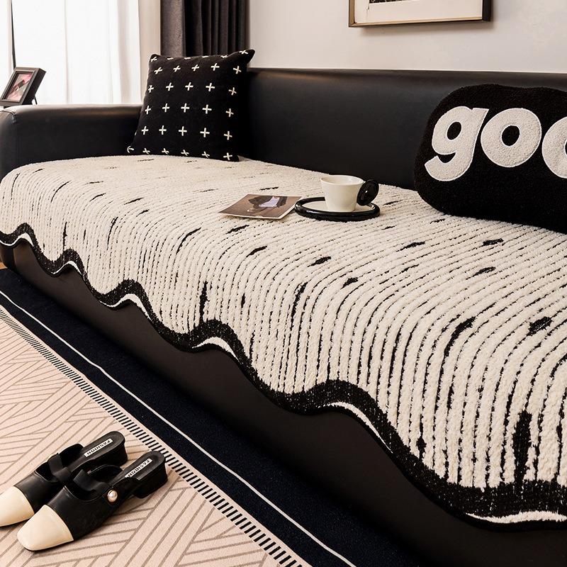Winter Warm Plush Sofa Cover For All Seasons Living Room Non-Slip Couch Seat Covers Couch Slipcover Irregular Shape Sofa Towel