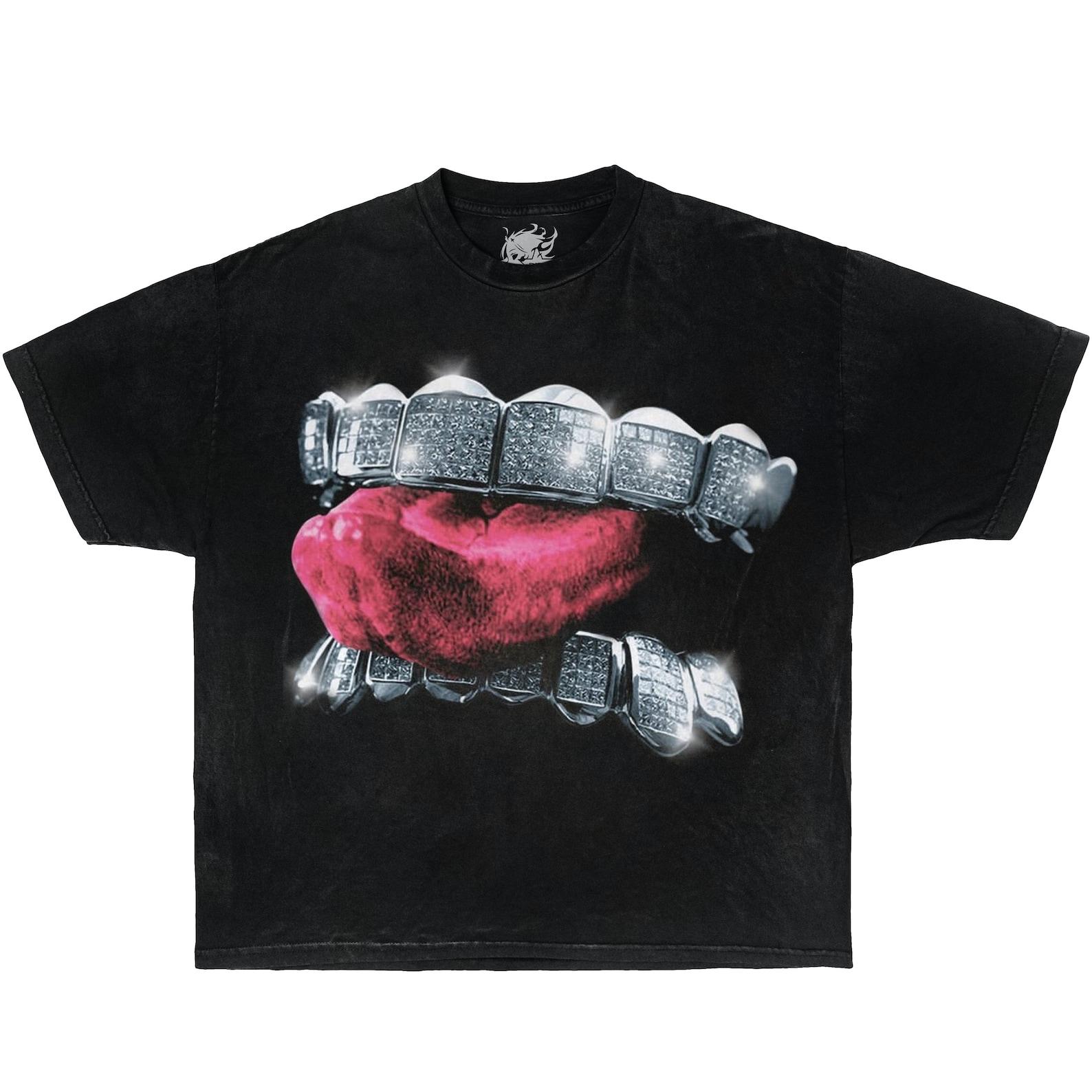GRILLZ TEE Graphic Boxy T-Shirt, y2k, streetwear, graphic tee, vintage S