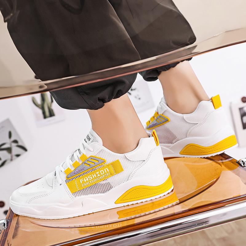 Men's Breathable Mesh Casual Sports Shoes Summer Outdoor Soft Sole Hollow Out Comfortable Running Shoes Fashion Student Sneakers
