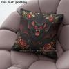 Goth Floral Vampire Bat Throw Pillow Covers Pattern Cushion Cover Suitable for Sofa Bedroom Car Pillow Cover