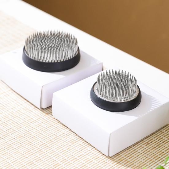 Round Ikebana Flower Frog Stainless Steel Ikebana Stand Floral Arrangement Base