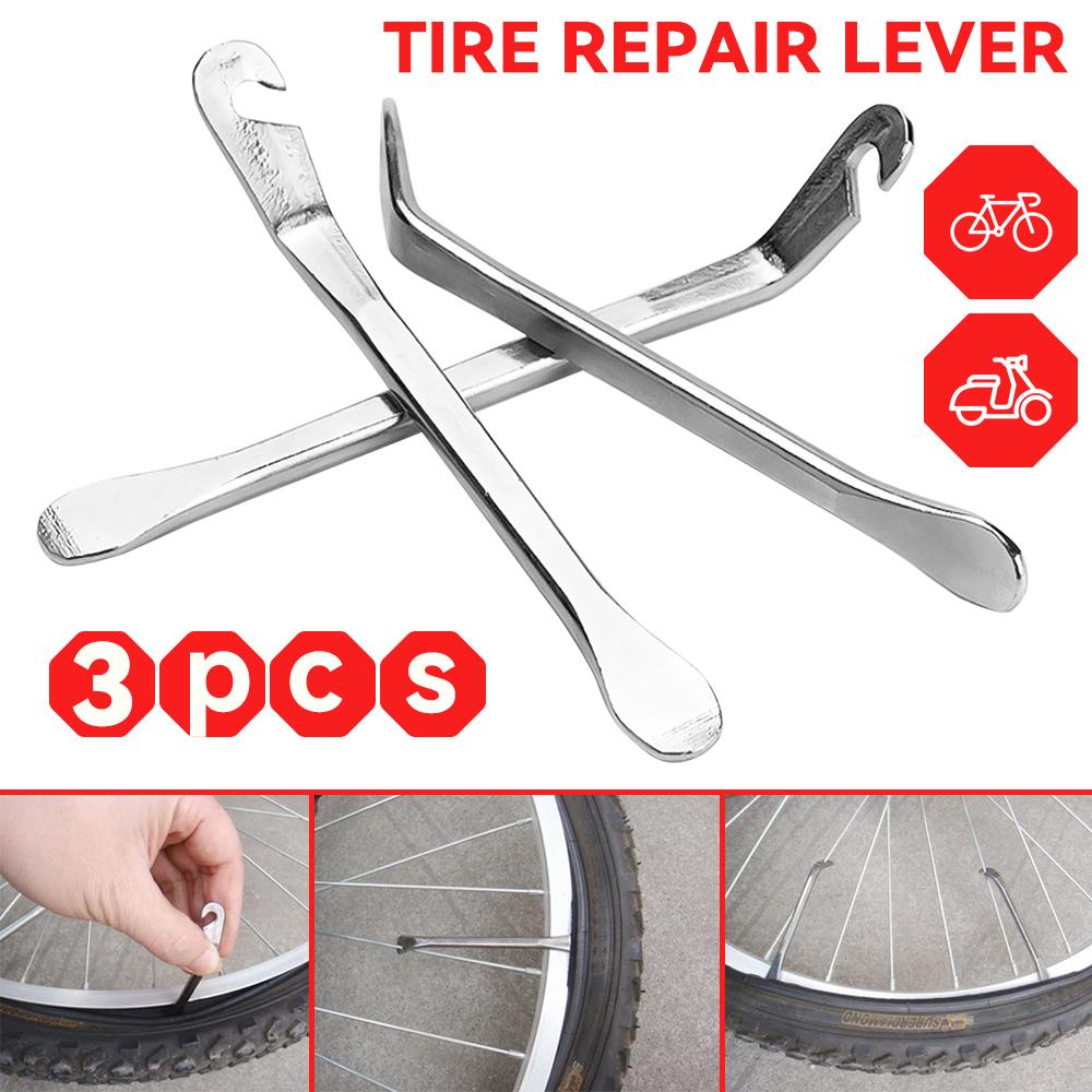 3Pcs Bicycle Tyre Lever Tube Repair Tool Steel Curved Bike Tire Opener Crow Bar MTB Road Cycling Wheel Repair Tools Accessories
