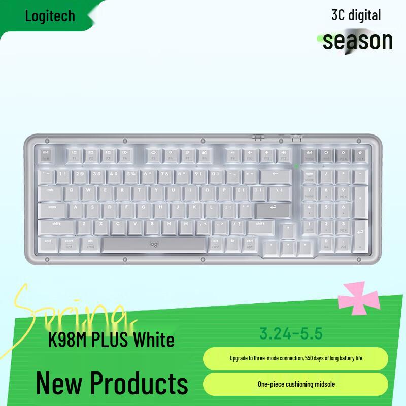 

Logitech ALTO KEYS K98M Plus Custom Wireless Mechanical Keyboard