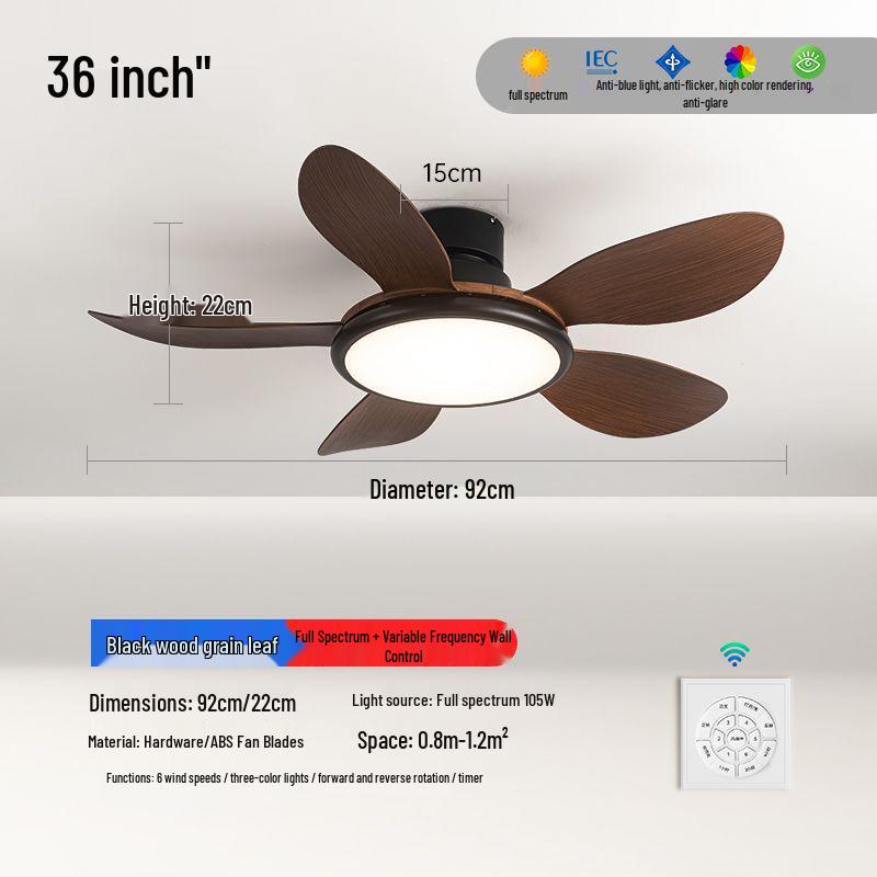 2024 High-Power Ceiling Fan with Integrated Chandelier for Bedroom, Dining, and Living Room